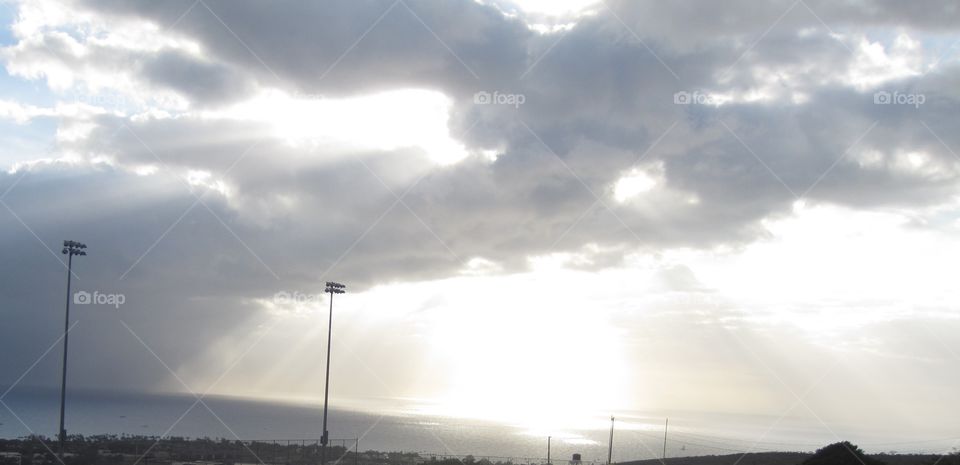 Sunlight through the clouds