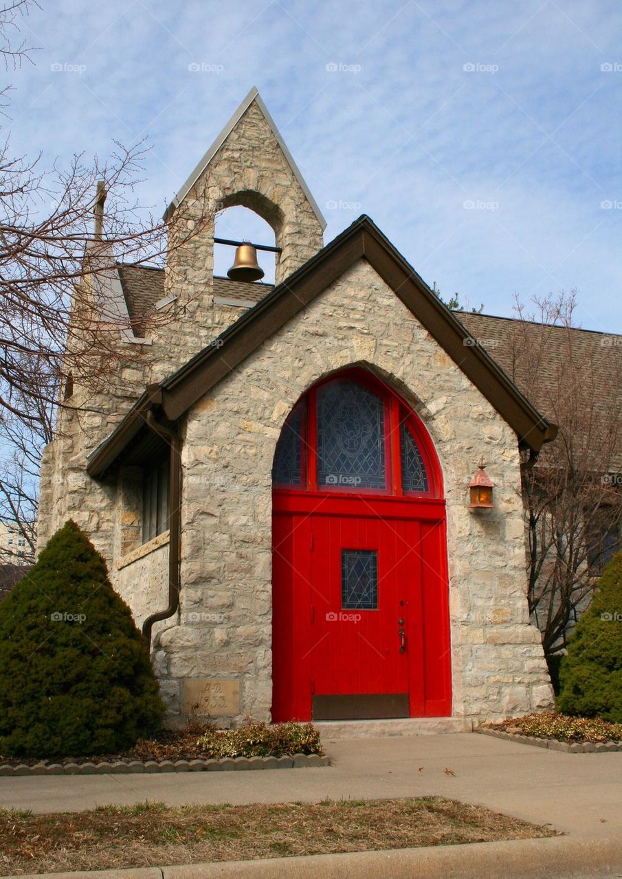 Church with a Red Door