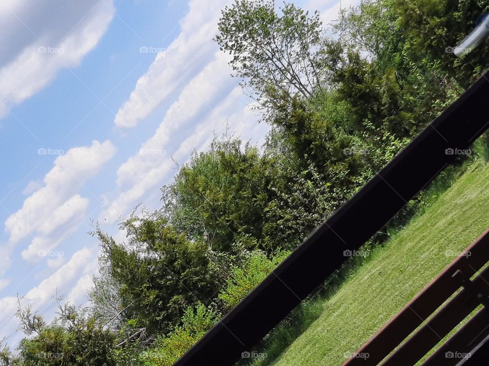 garden and sky in paralel