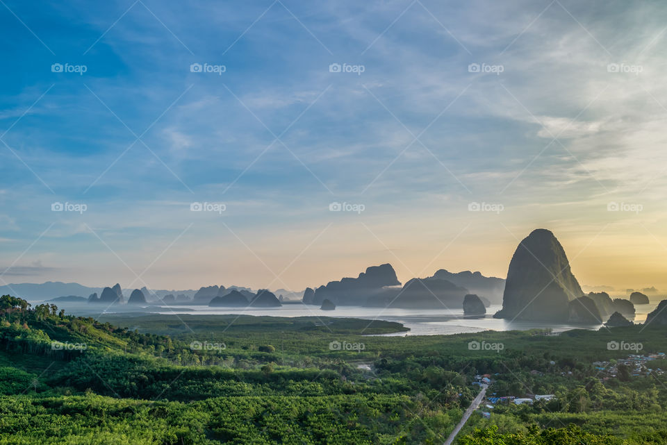 Beautiful landscape of SamedNangChee in Thailand