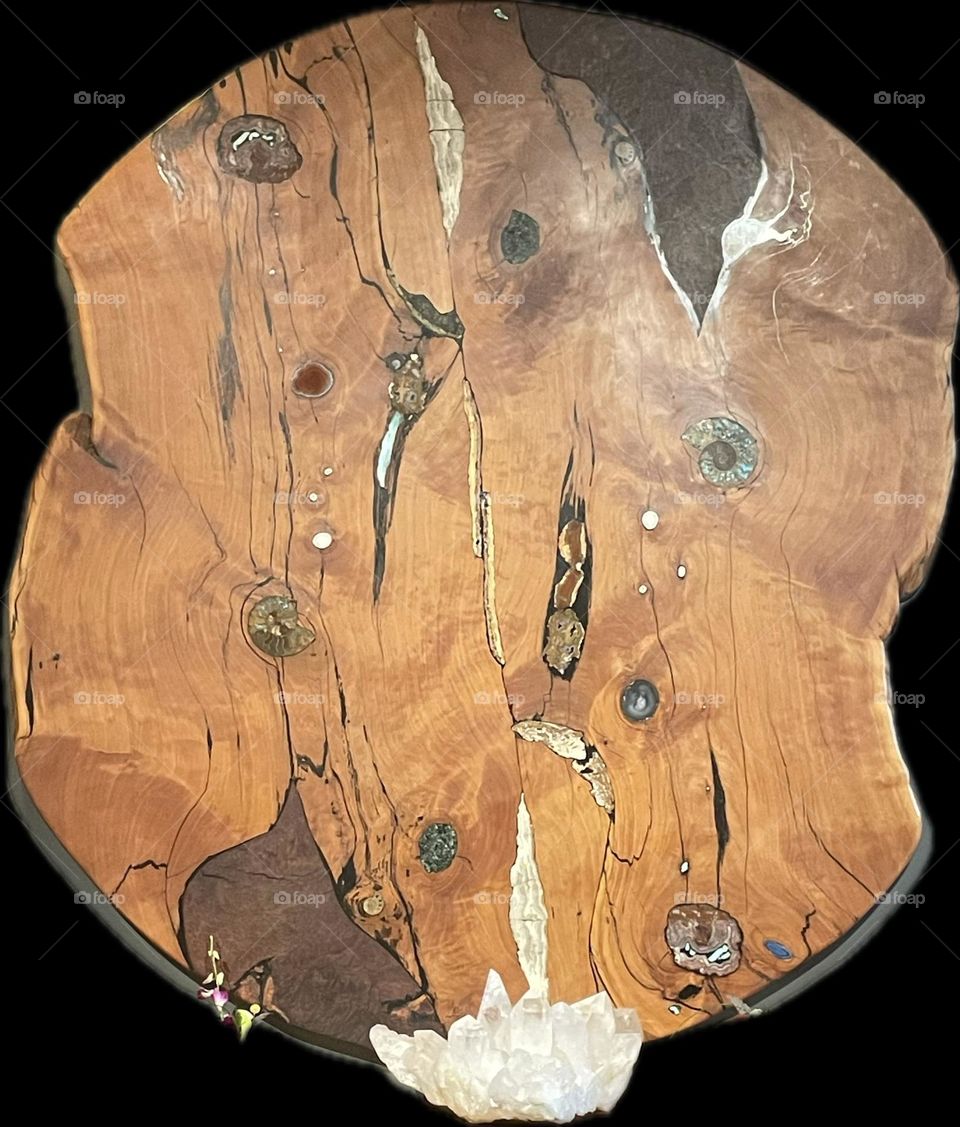 A stunning wood design found within a hotel in Greenville, South Carolina - complementing the modern yet rustic aesthetic of the hotel’s interior.