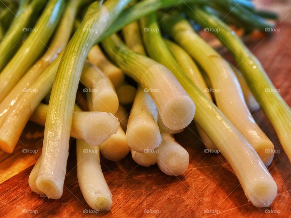 Fresh Green Onions. Organic Chives
