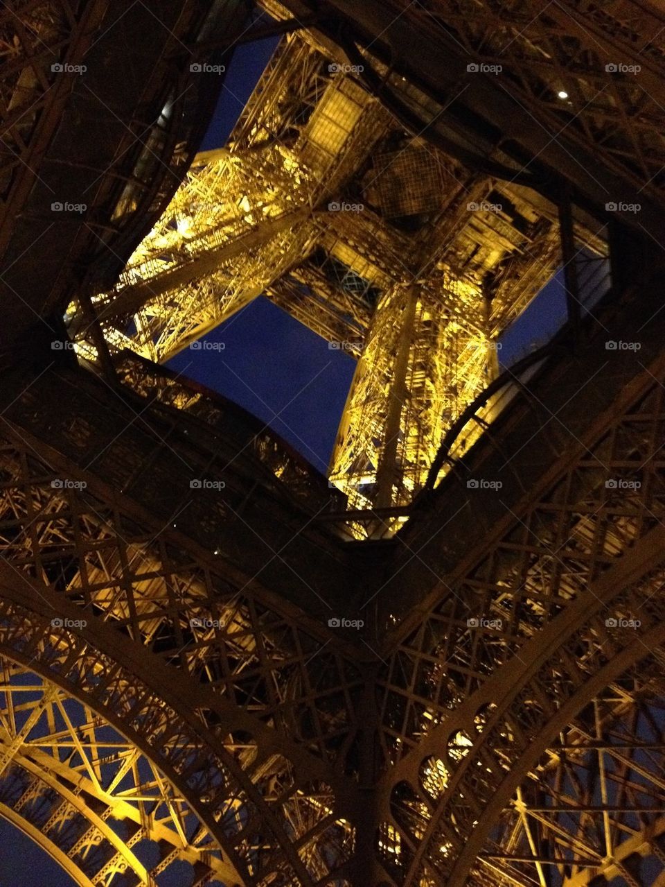 Eiffel tower, Psris, night, light, night, sky, vacation, love