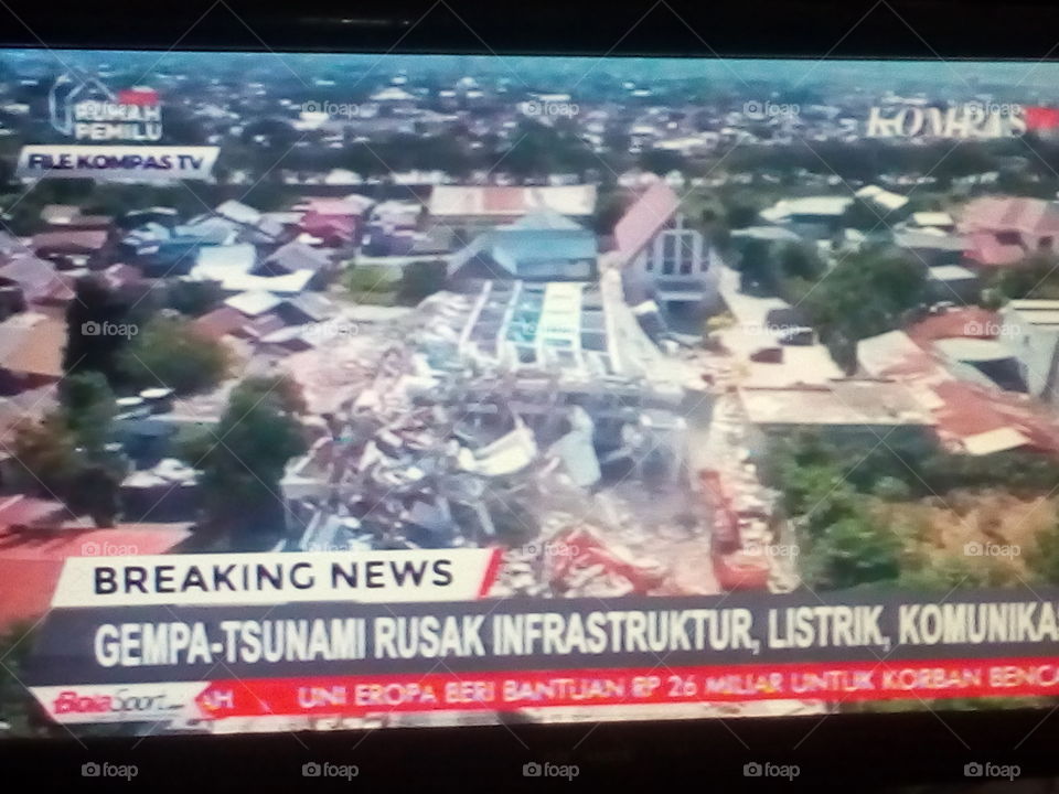 earthquake and tsunami Palu, Sigi and Donggala city Indonesia more than 1200 people died