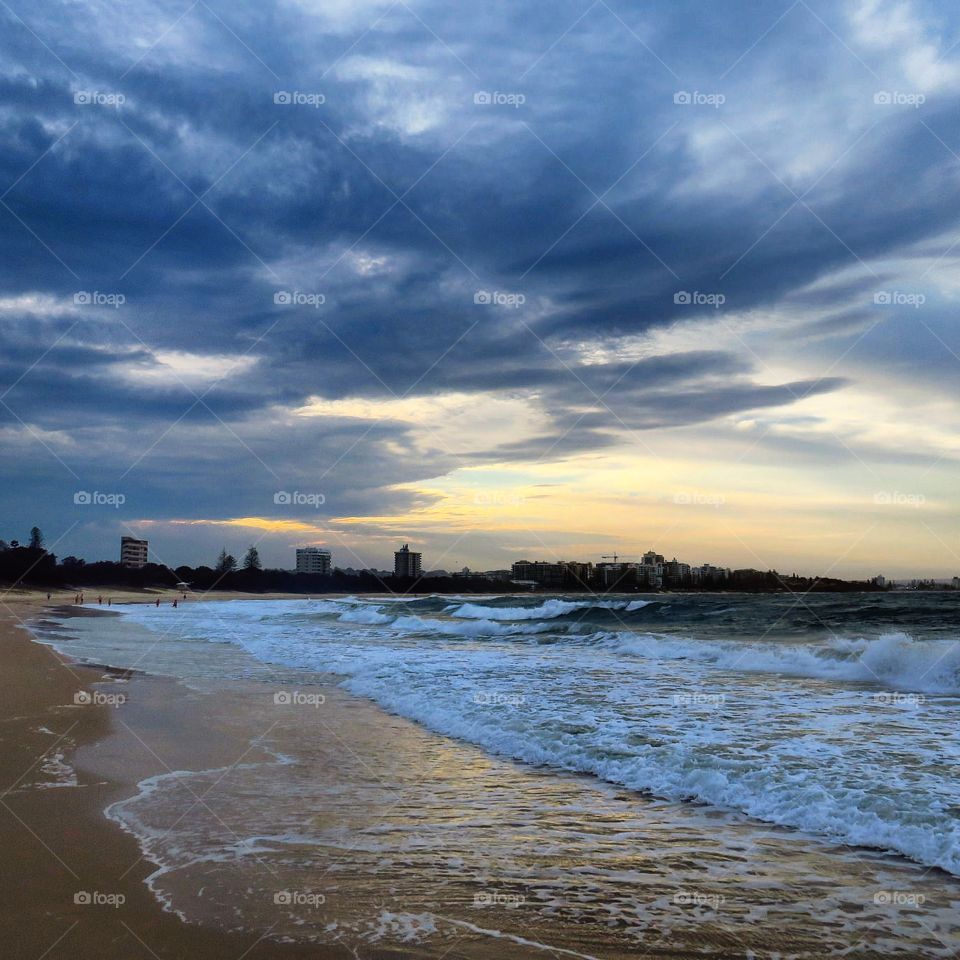 Cloudy evening in Mooloolaba