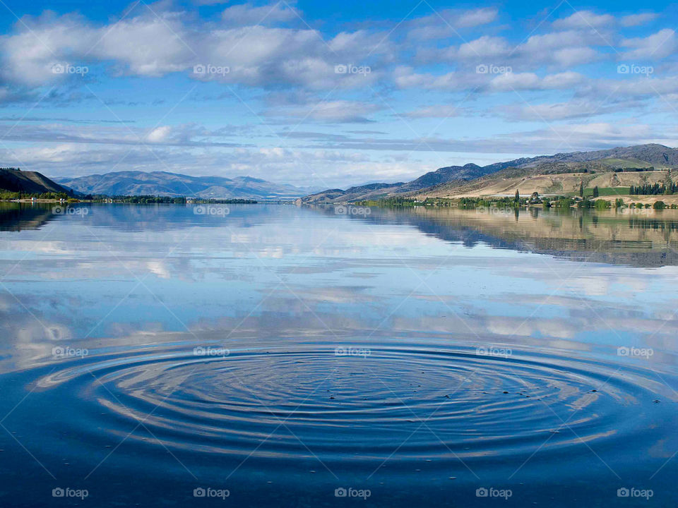 Ripples in a small lake