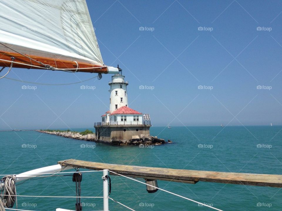 Sailing on Lake Michigan