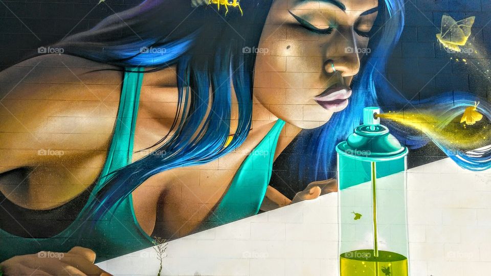 green color story, graffiti art