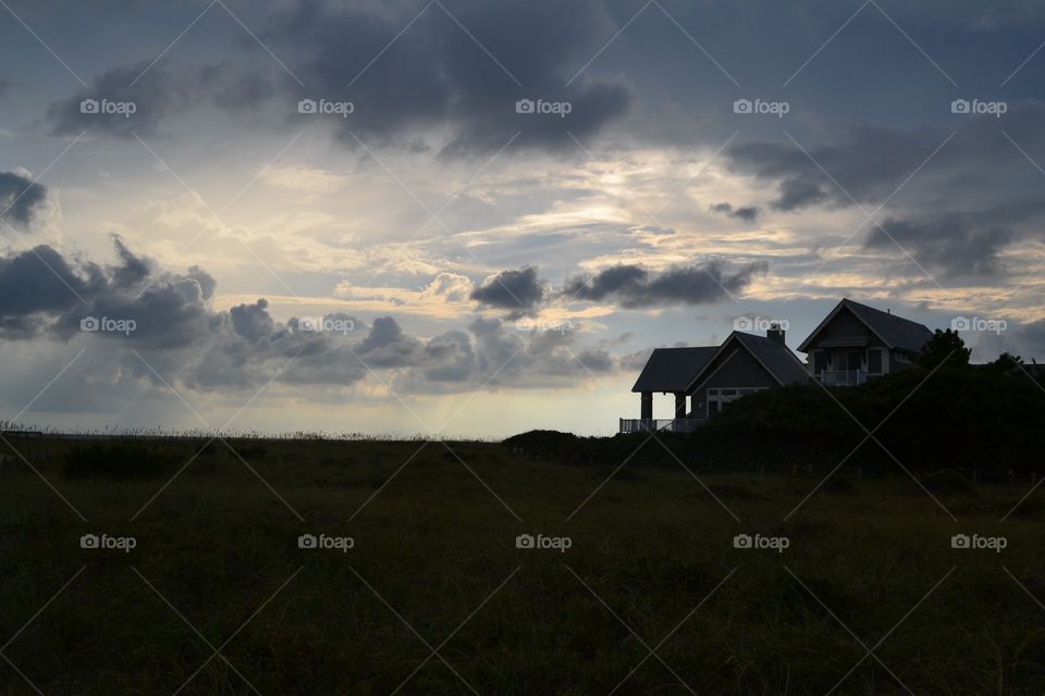 Landscape, No Person, Sunset, Barn, Farm