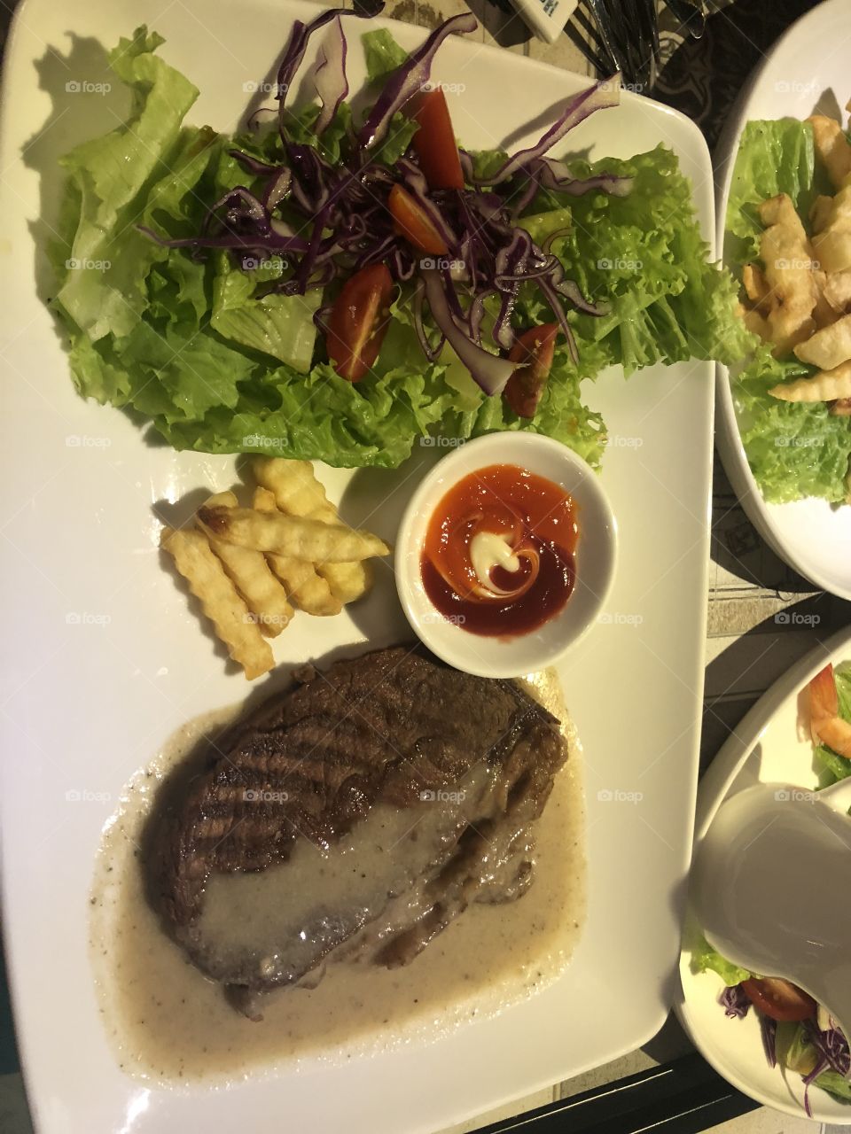 Steak at a Vietnamese restaurant. Very tasty and reasonably priced