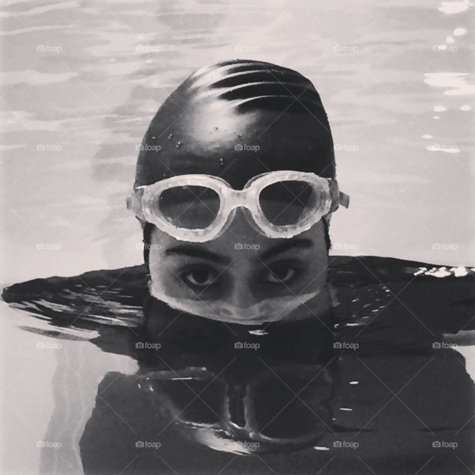 Angie Swim Black n White. swimming training