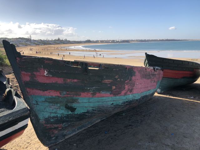 Boat Morocco love beach ocean sea 