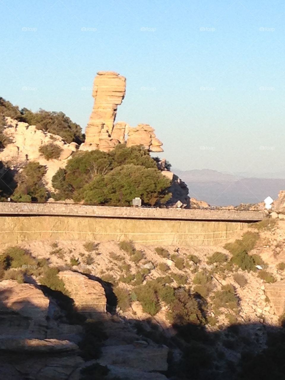 Standing tall. Huge rock formation on MY Lemmon Az