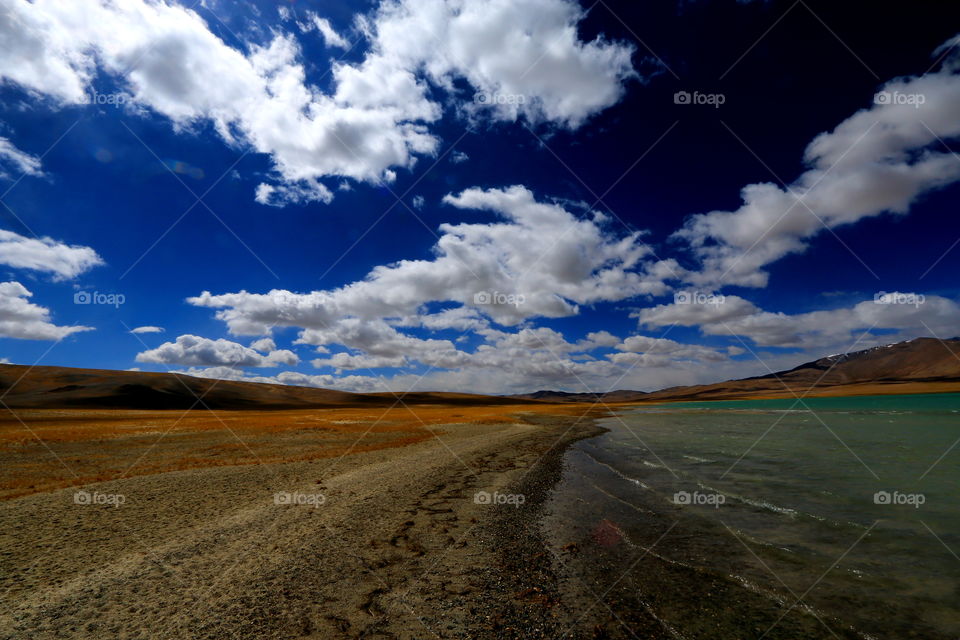 magical clouds and landscape of Ladakh, India