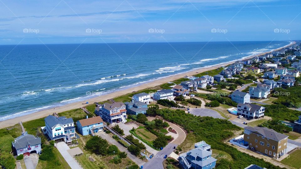 flying above the beautiful architecture of these phenomenal oceanfront homes in Duck, NC