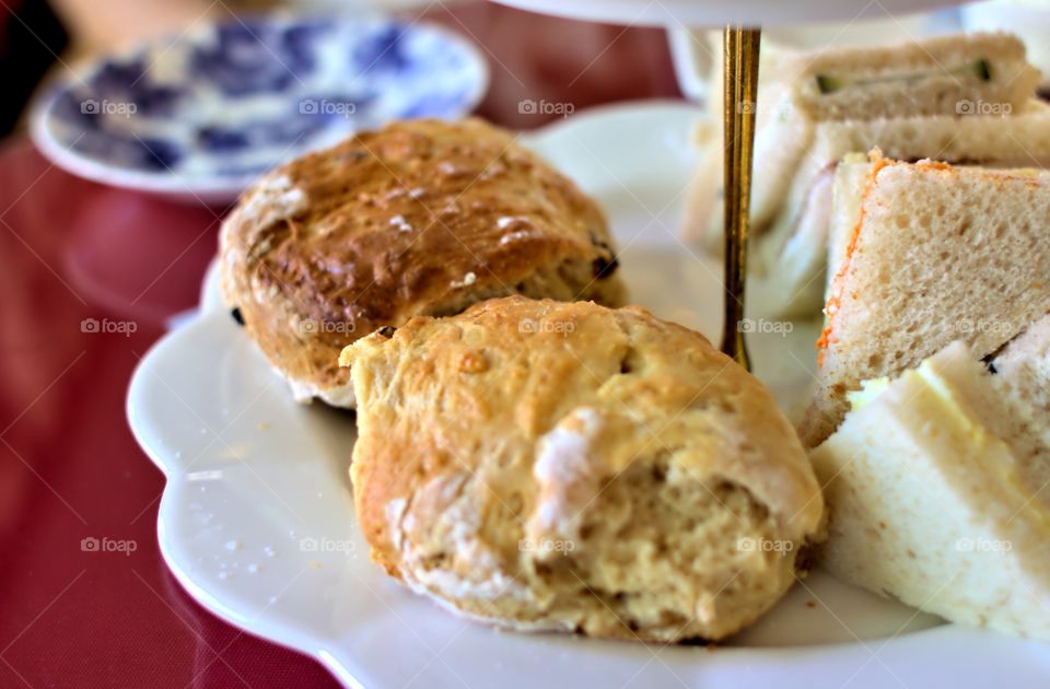 freshly baked scones served at high tea