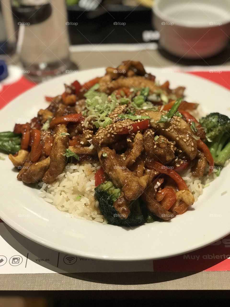 Sweet chilly chicken and vegetables 