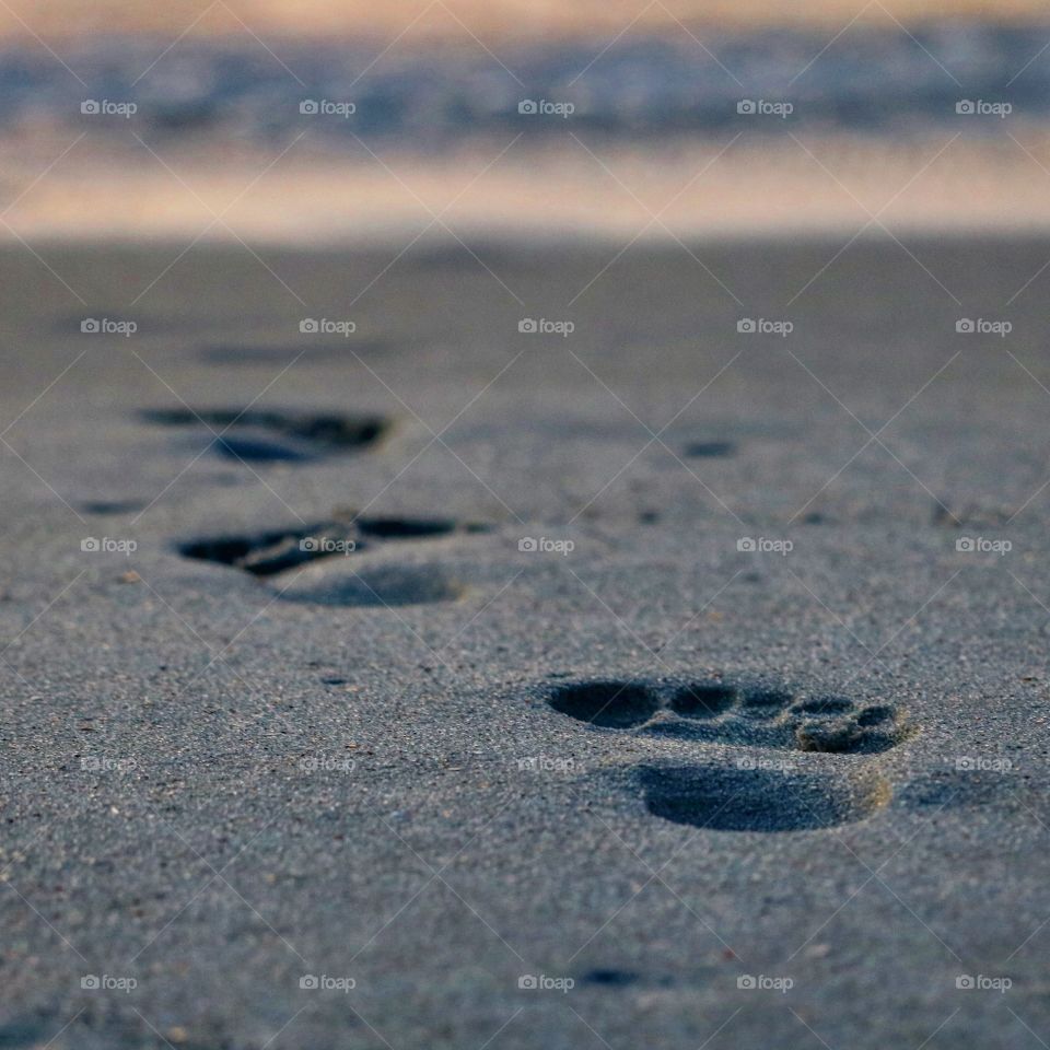 footprints in the sand