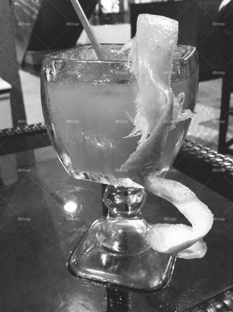 Black and white drink
