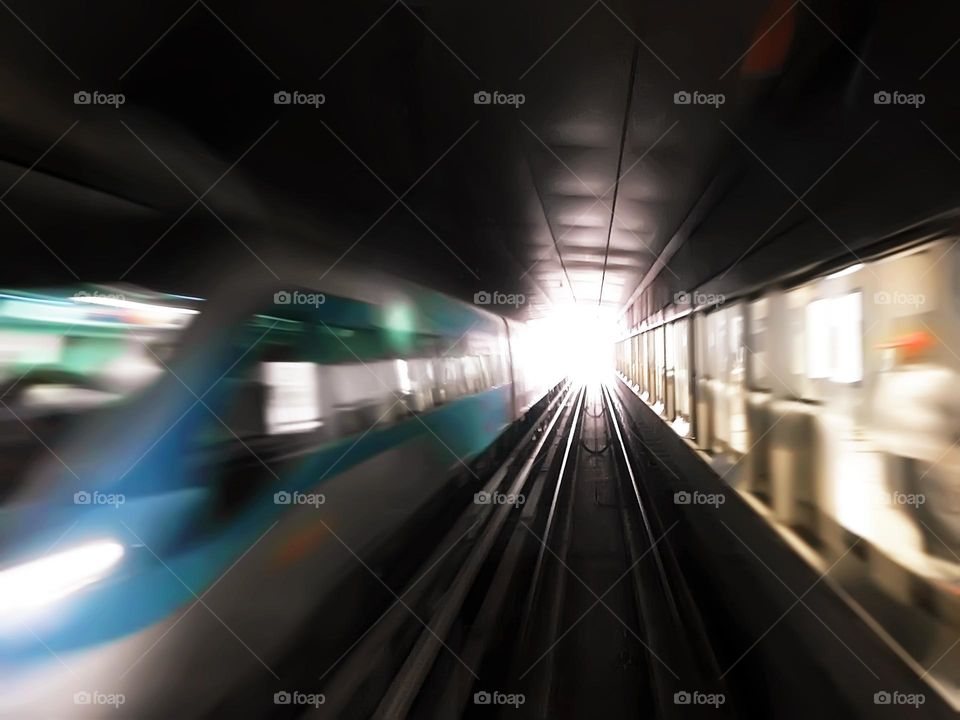 Trains motion blur 