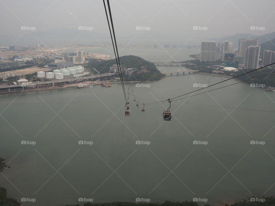 Hong kong cable car journey