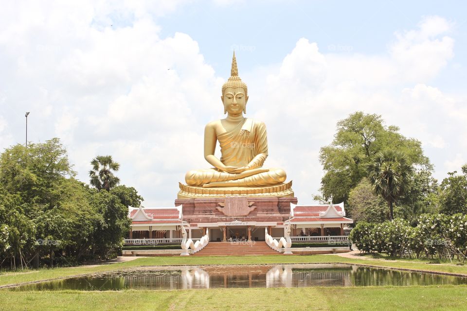 Buddha statue in Ubon ratchathani Thailand