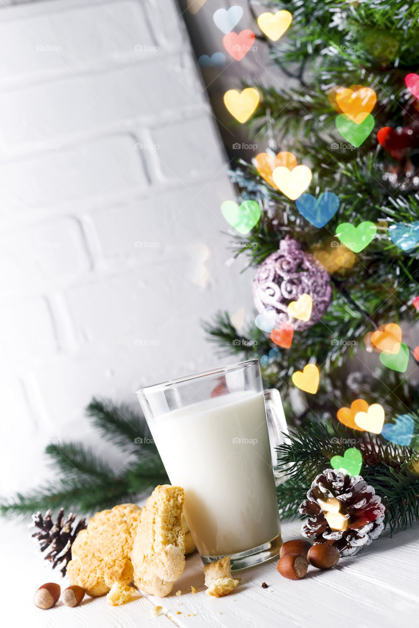 milk and cookies for Santa