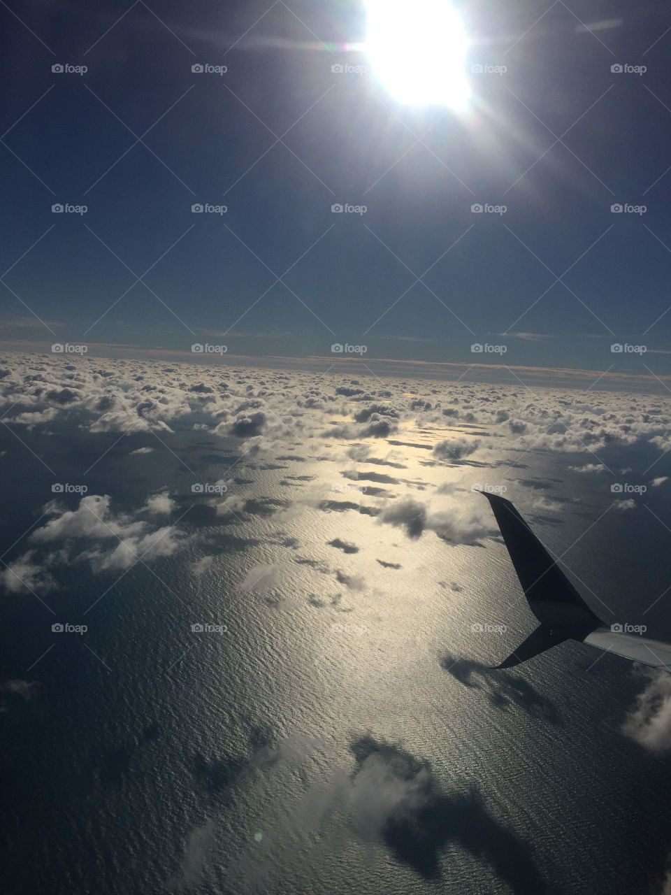 From the window of the plane, the perfect sky