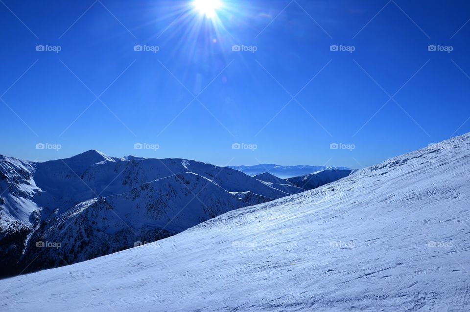 sunny day in the mountains