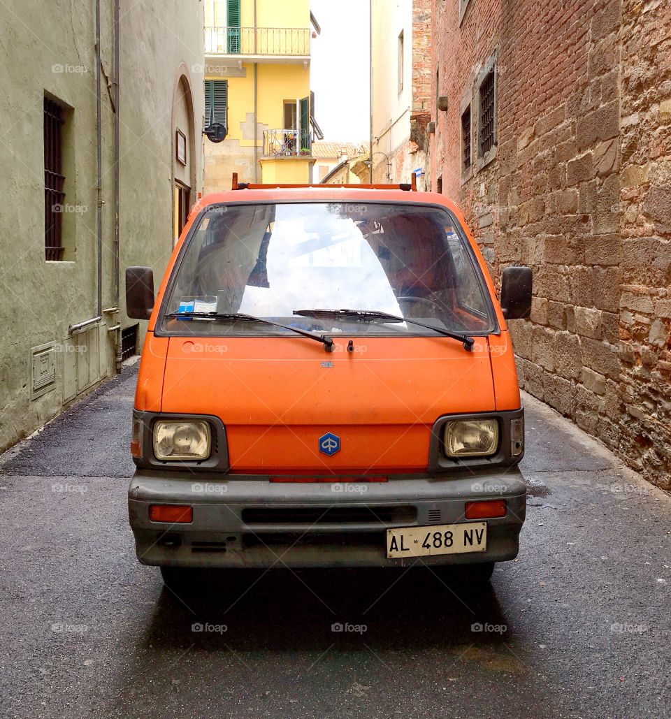Orange van 