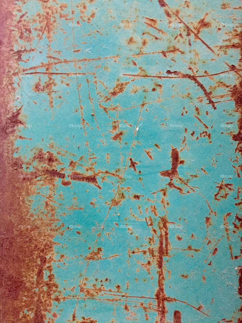 Full frame of green rusty metal