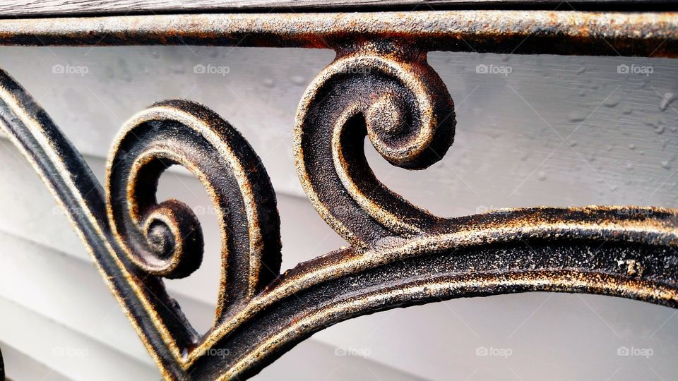 wrought iron swirls old world bench seat decorative wrought iron