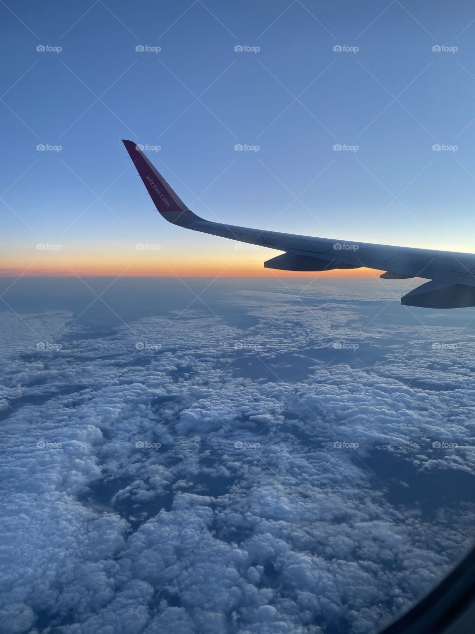 plane. up in the sky.