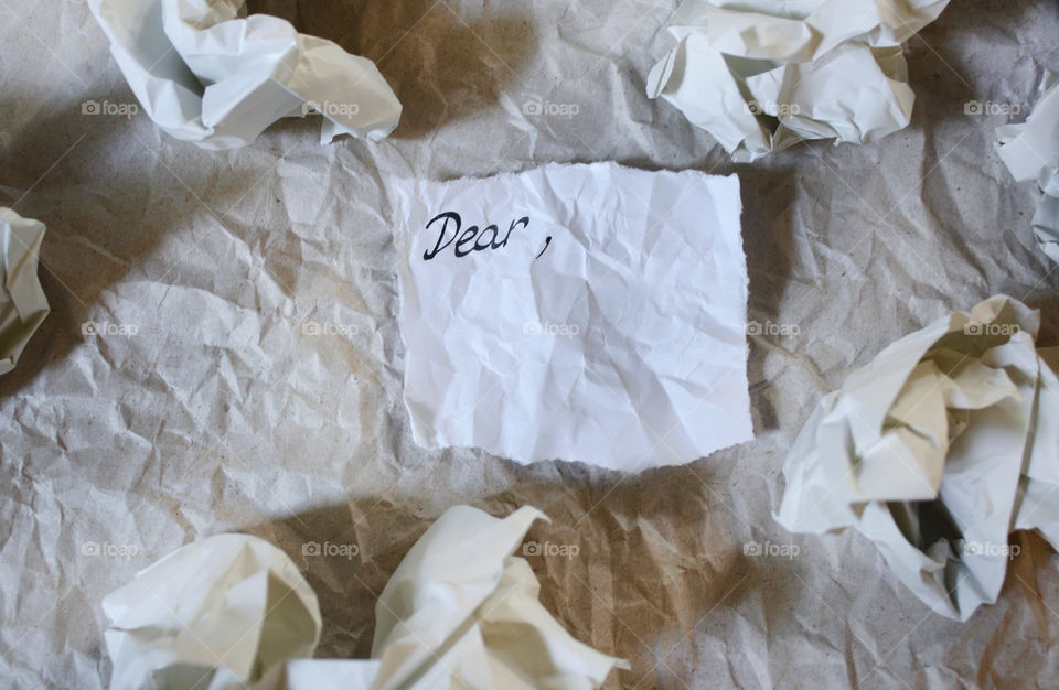 Crumpled paper, dear.....