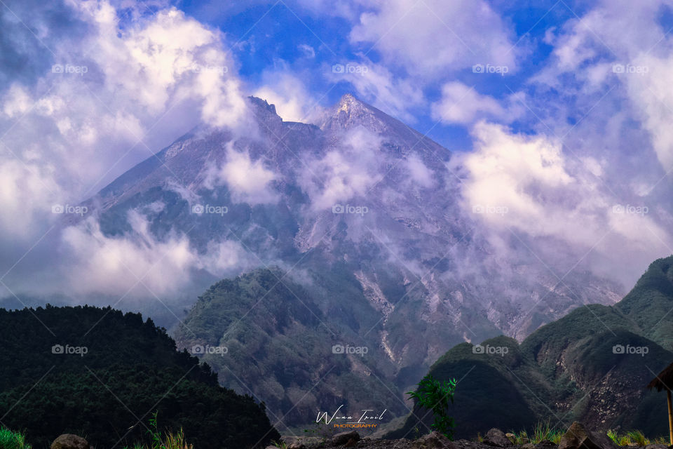 Merapi mountain Yogyakarta indonesia
