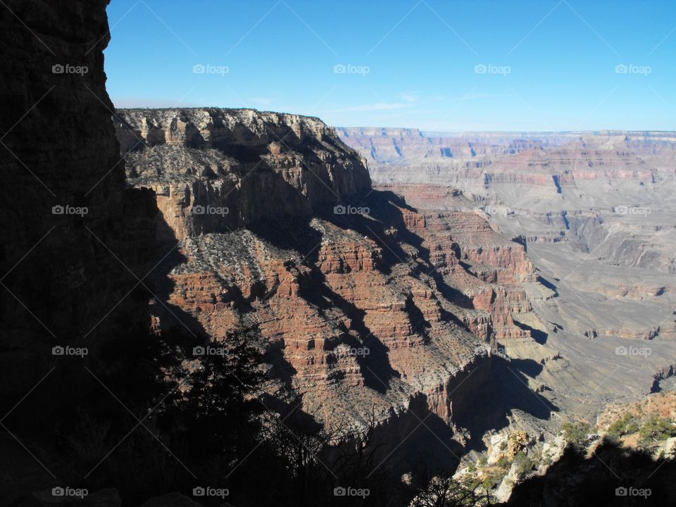 Hiking to the base of the Grand Canyon in Arizona