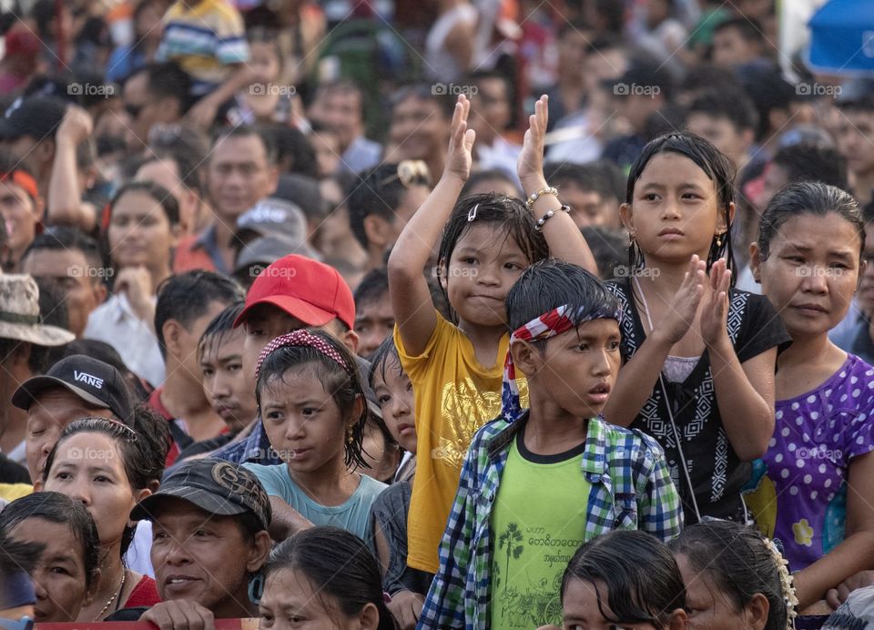 Free concert at central of yangon on myanmar new year