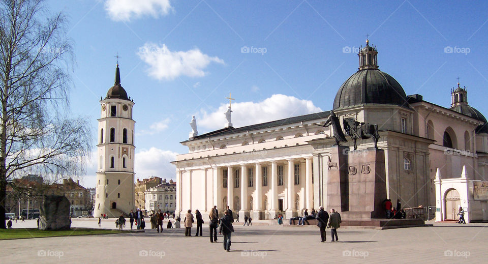 square in Vilniis, Lithuania