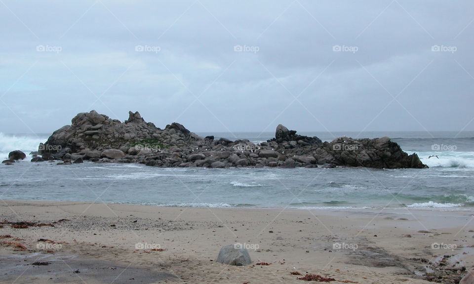 Rock formation near shore