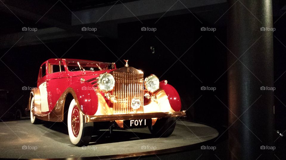 Vintage Red. Took a picture of this rare car being displayed in a museum in California