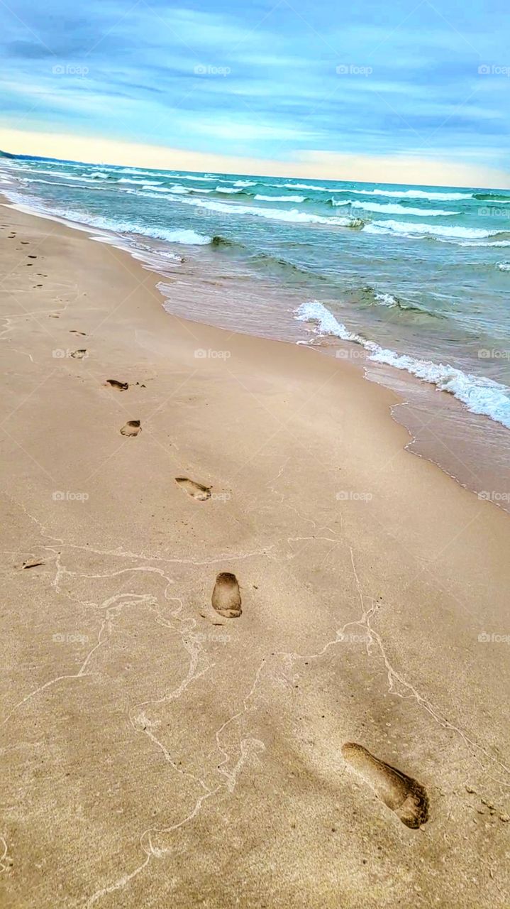 footprints in the sand