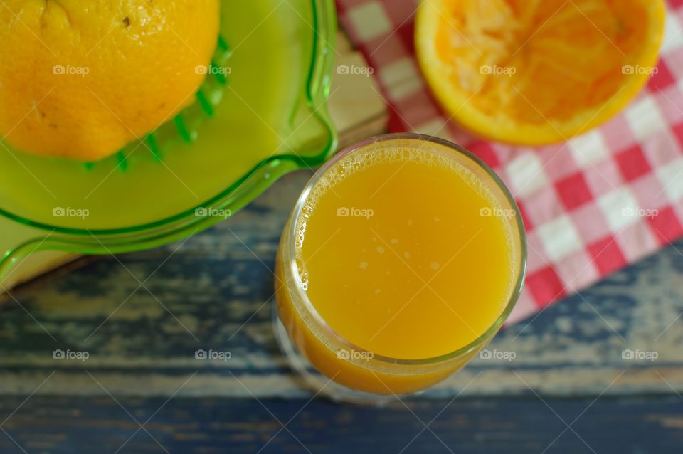 healthy, fresh and tasty orange juice