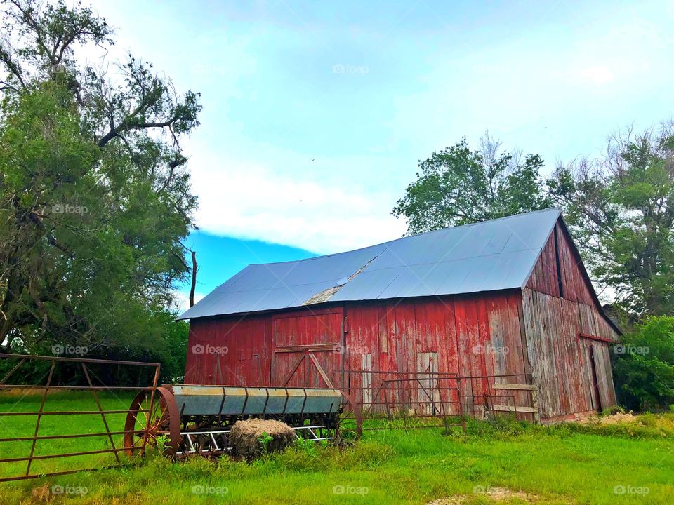 Barn in the summer