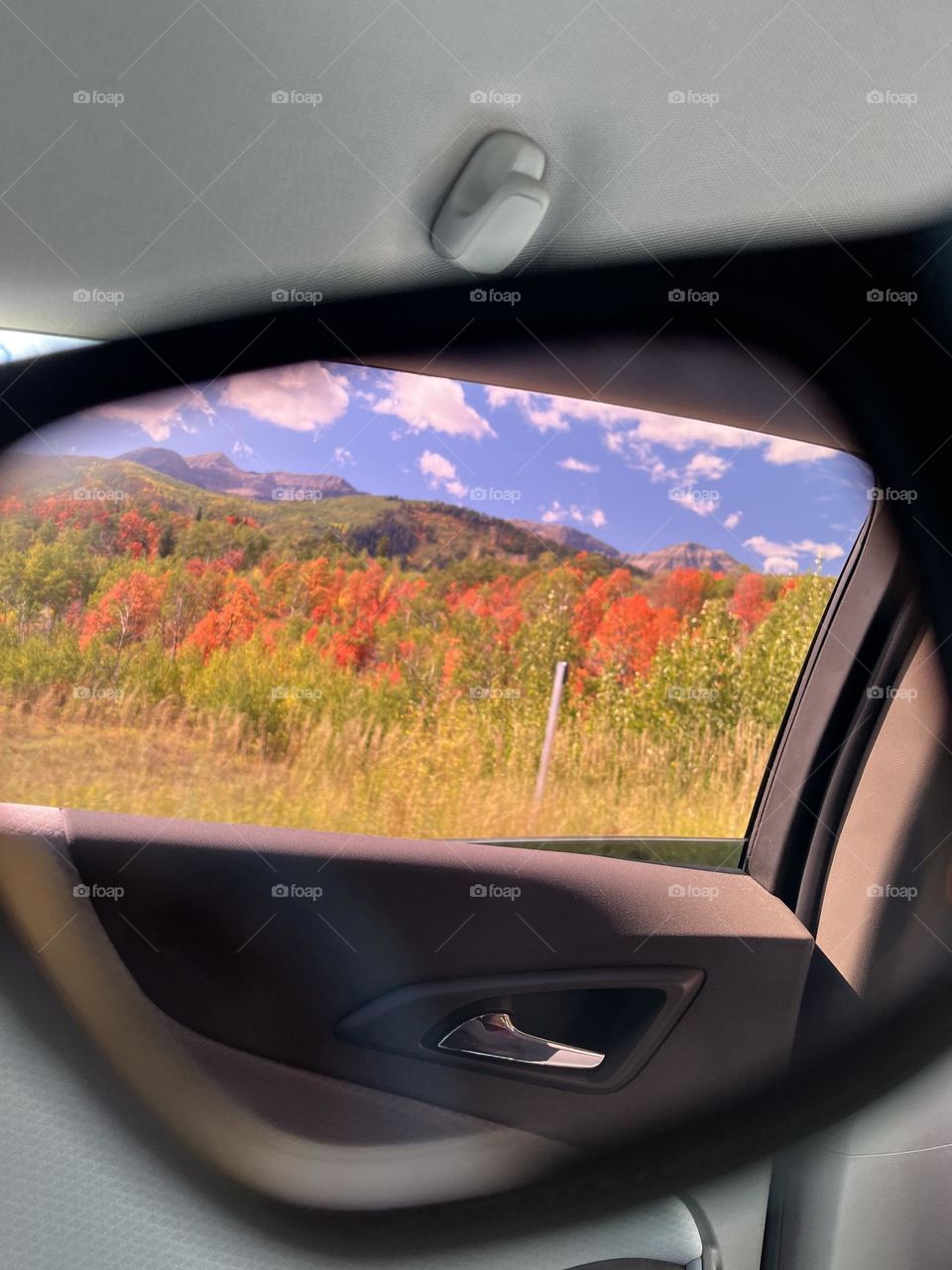 Threw the eyes of sunglasses 