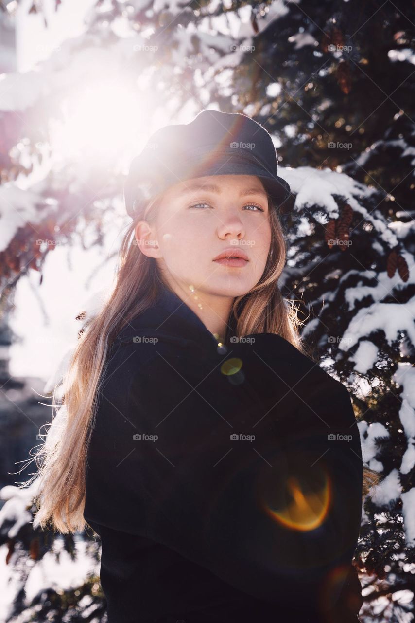 Woman In Winter Woods "It's Almost Winter"