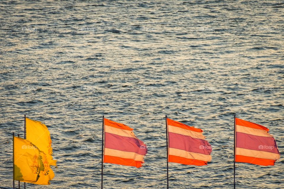 Thailand flag in the wind