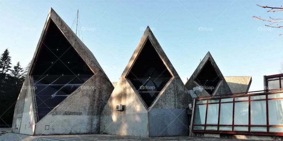 An interesting architectural design for a house in a small Kolashin town.