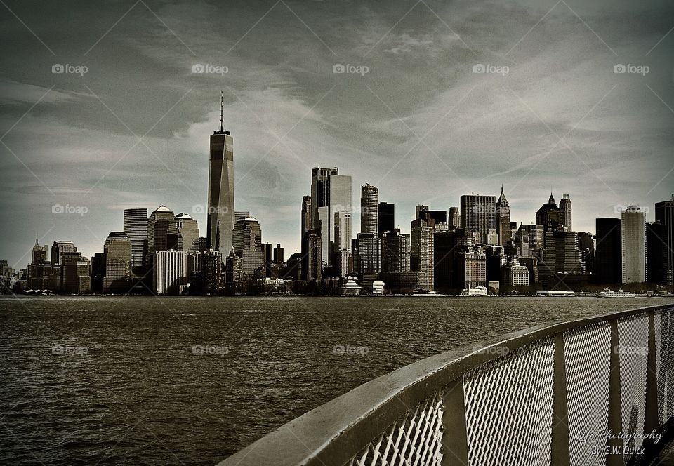 Manhattan Skyline From New Jersey 