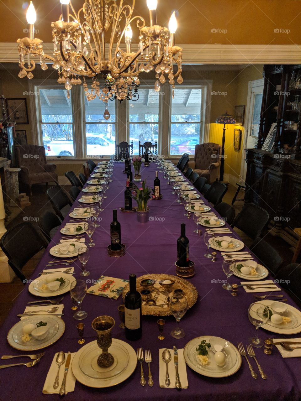 Awaiting for guest to arrive for this beautiful Passover meal