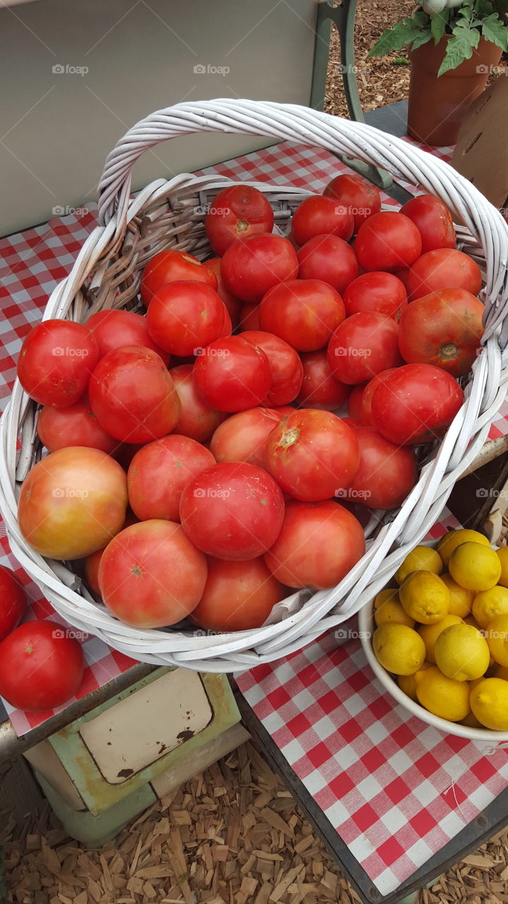 tomatoes in a basket